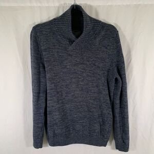 Retrofit Brand Sweater  XL Grey Knit Long Sleeve VNeck Mock Neck Pullover